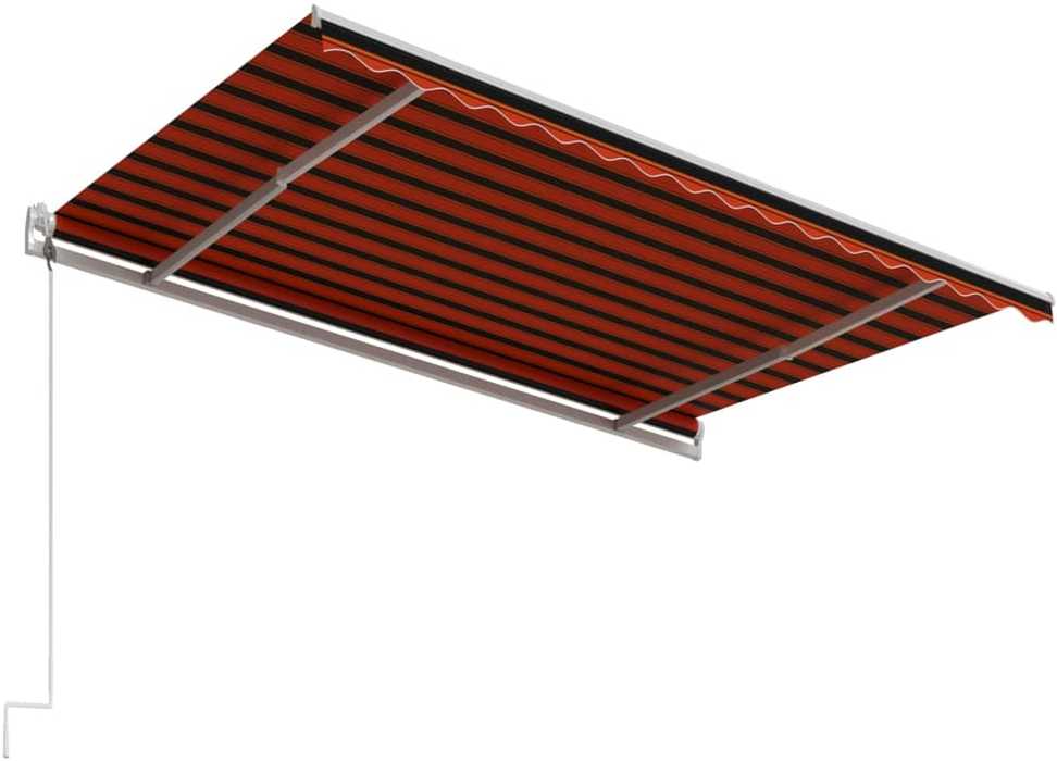 Ištraukiama markizė, oranžinė ir ruda, 450x300cm, automatinė