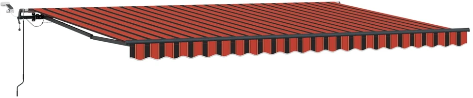 Ištraukiama markizė oranžinė ir ruda 500 × 350 cm Poliesteris