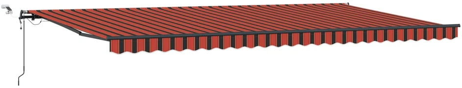 Ištraukiama markizė oranžinė ir ruda 600 × 300 cm Poliesteris