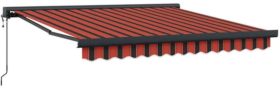 Ištraukiama markizė, oranžinė/ruda, 3,5x2,5m, audinys/aliuminis
