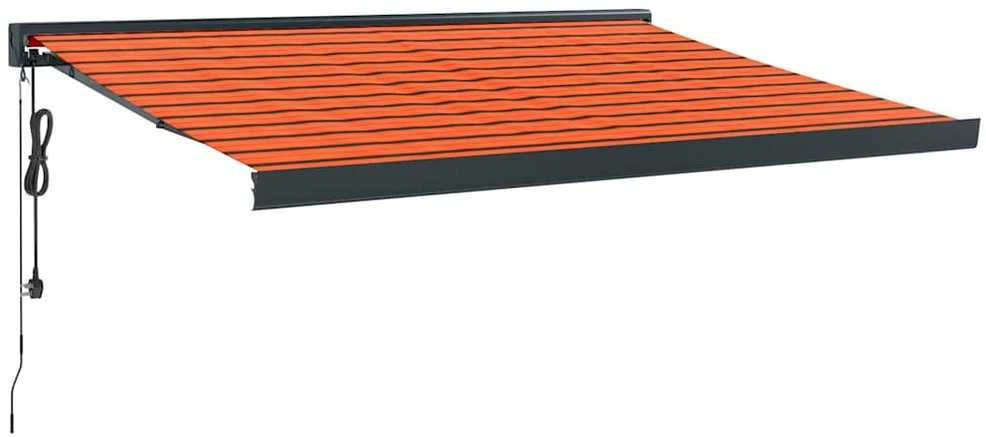 Ištraukiama markizė, oranžinė/ruda, 3,5x2,5m, audinys/aliuminis