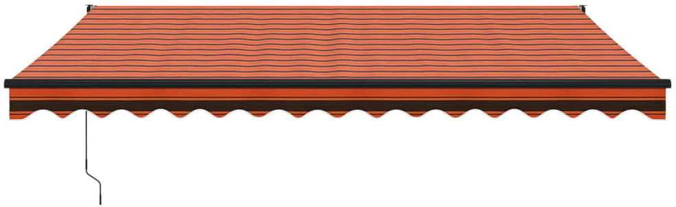 Ištraukiama markizė, oranžinė/ruda, 4,5x3m, audinys/aliuminis