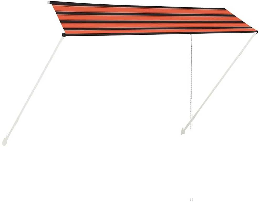 Ištraukiama markizė, oranžinės ir rudos spalvos, 350x150cm