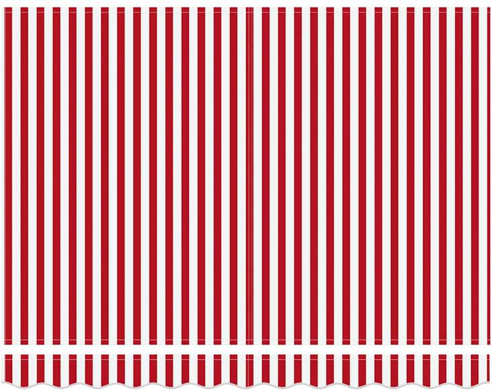 Ištraukiama markizė Raudona ir balta 300 x 250 cm Poliesteris