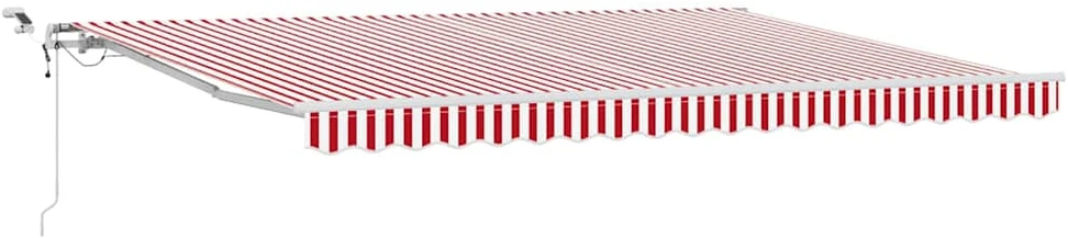 Ištraukiama markizė Raudona ir balta 450 × 300 cm Poliesteris