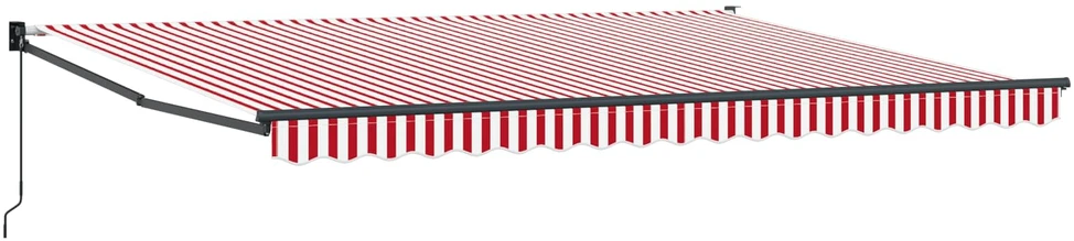 Ištraukiama markizė Raudona ir balta 450 x 300 x 165 cm