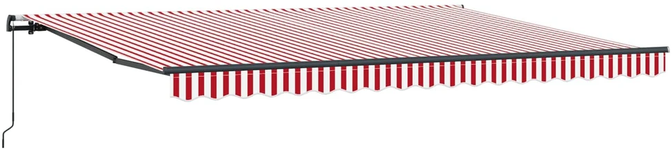 Ištraukiama markizė Raudona ir balta 450 × 350 cm