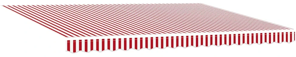 Ištraukiama markizė Raudona ir balta 450 × 300 cm Poliesteris