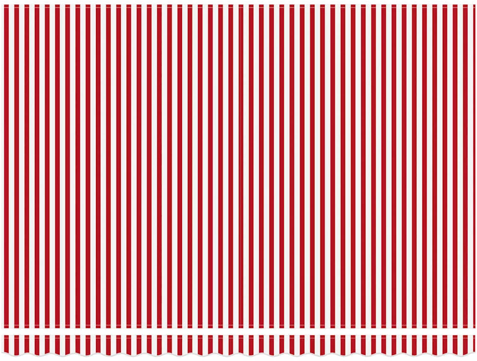 Ištraukiama markizė Raudona ir balta 450 × 300 cm Poliesteris