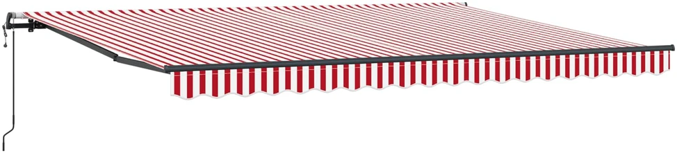 Ištraukiama markizė Raudona ir balta 450 × 350 cm