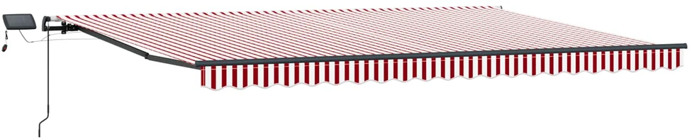 Ištraukiama markizė Raudona ir balta 500 × 300 cm