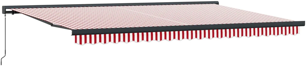 Ištraukiama markizė Raudona ir balta 500 × 300 cm