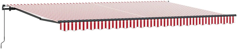 Ištraukiama markizė Raudona ir balta 500 × 300 cm