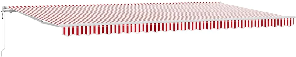 Ištraukiama markizė Raudona ir balta 600 × 350 cm