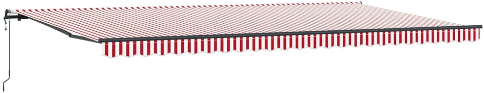 Ištraukiama markizė Raudona ir balta 600 × 300 cm