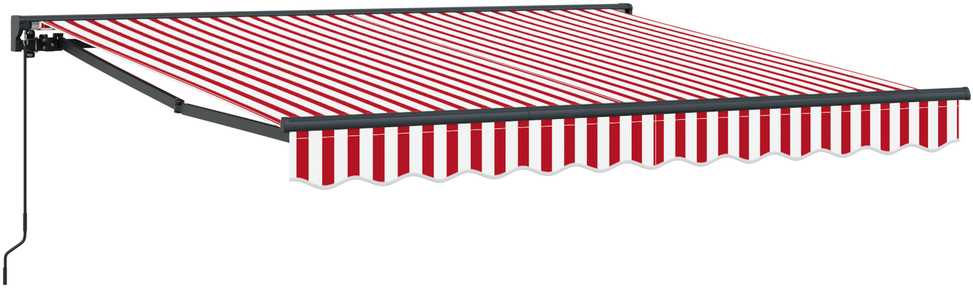 Markizės rėmas Raudona ir balta 300 x 250 cm