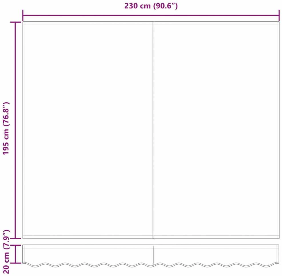 Ištraukiama markizė Ruda 250 x 200 cm audinys