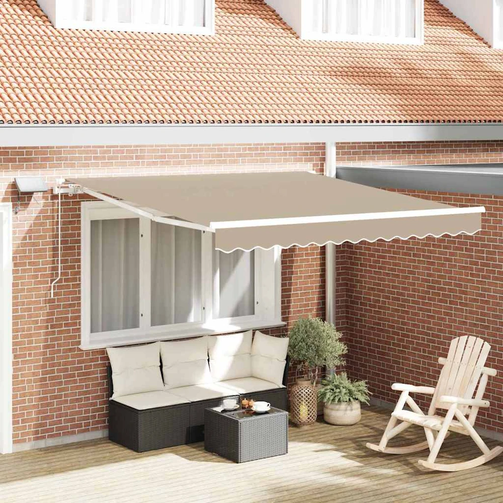 Ištraukiama markizė Smėlio 350 x 250 cm Audinys ir aliuminis