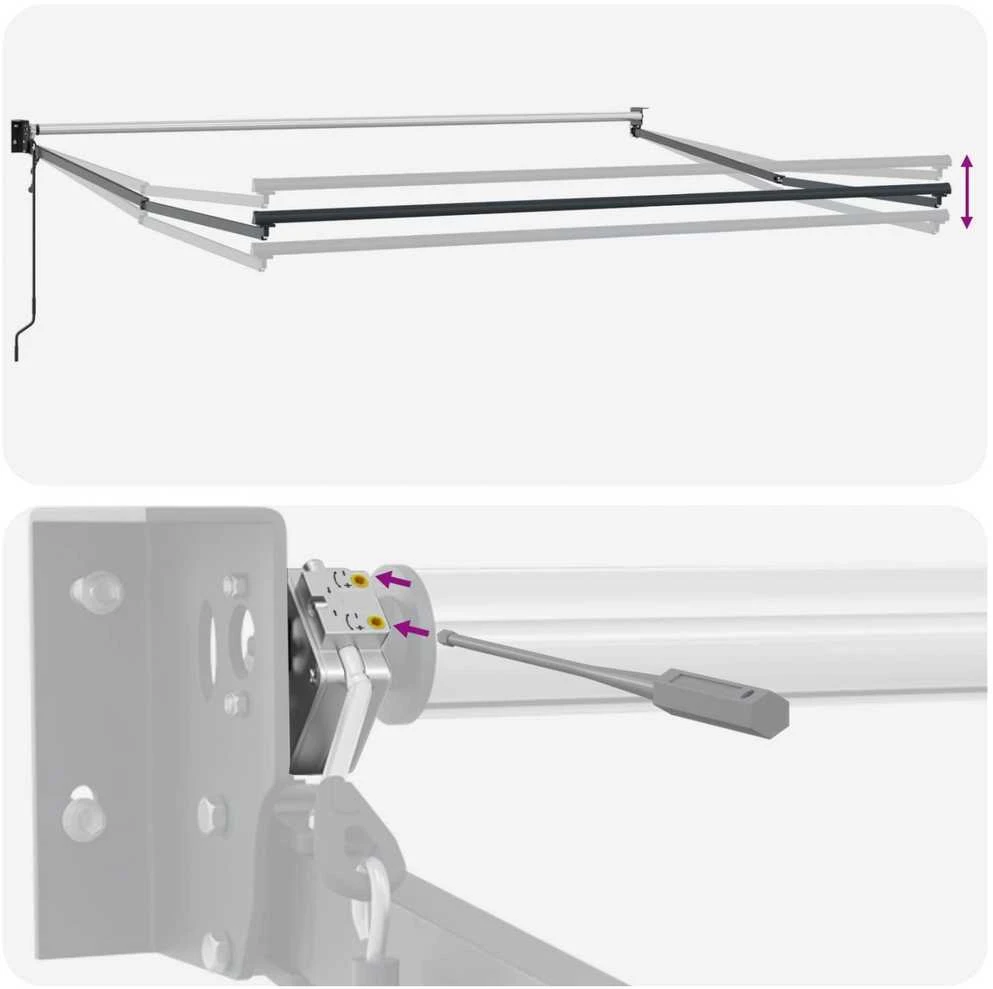 Ištraukiama markizė Smėlio 350 x 250 cm Poliesteris ir Metalas