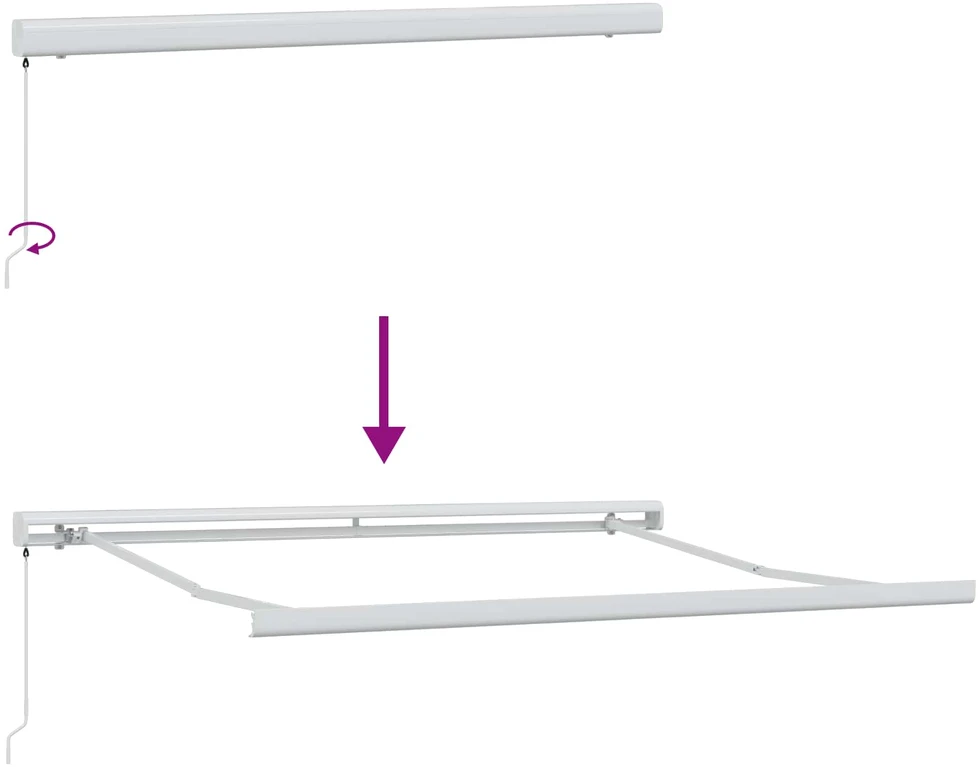Ištraukiama markizė Smėlio 350 x 250 cm Audinys ir aliuminis