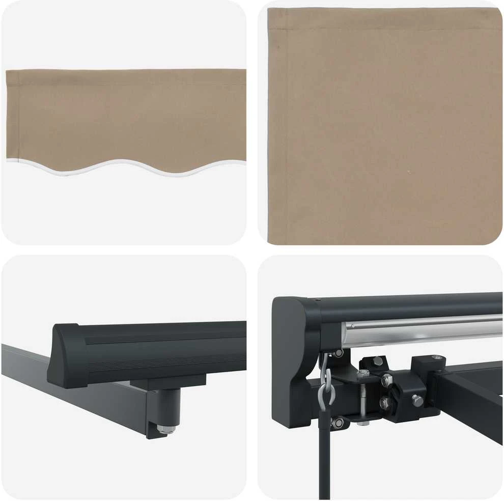 Markizės rėmas Smėlio 350 x 250 cm Poliesteris su PU danga