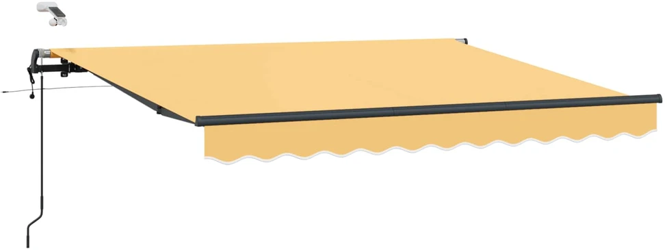 Ištraukiama markizė Smėlio 400 × 350 cm Poliesteris