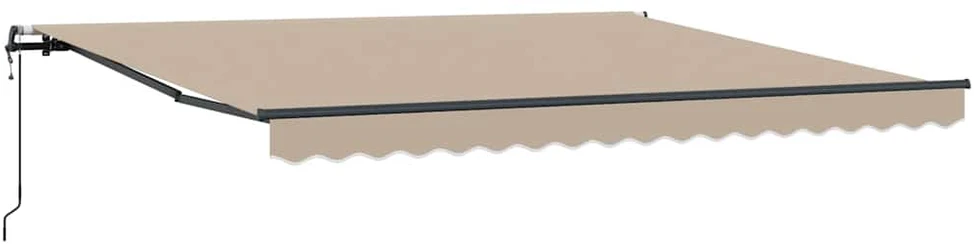 Ištraukiama markizė Smėlio 400 × 350 cm Audinys ir aliuminis