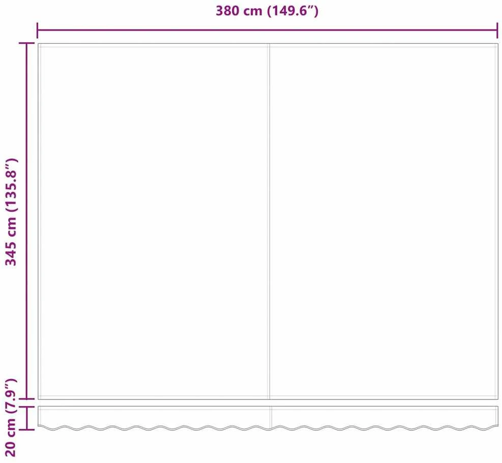 Ištraukiama markizė Smėlio 400 × 350 cm Audinys ir aliuminis
