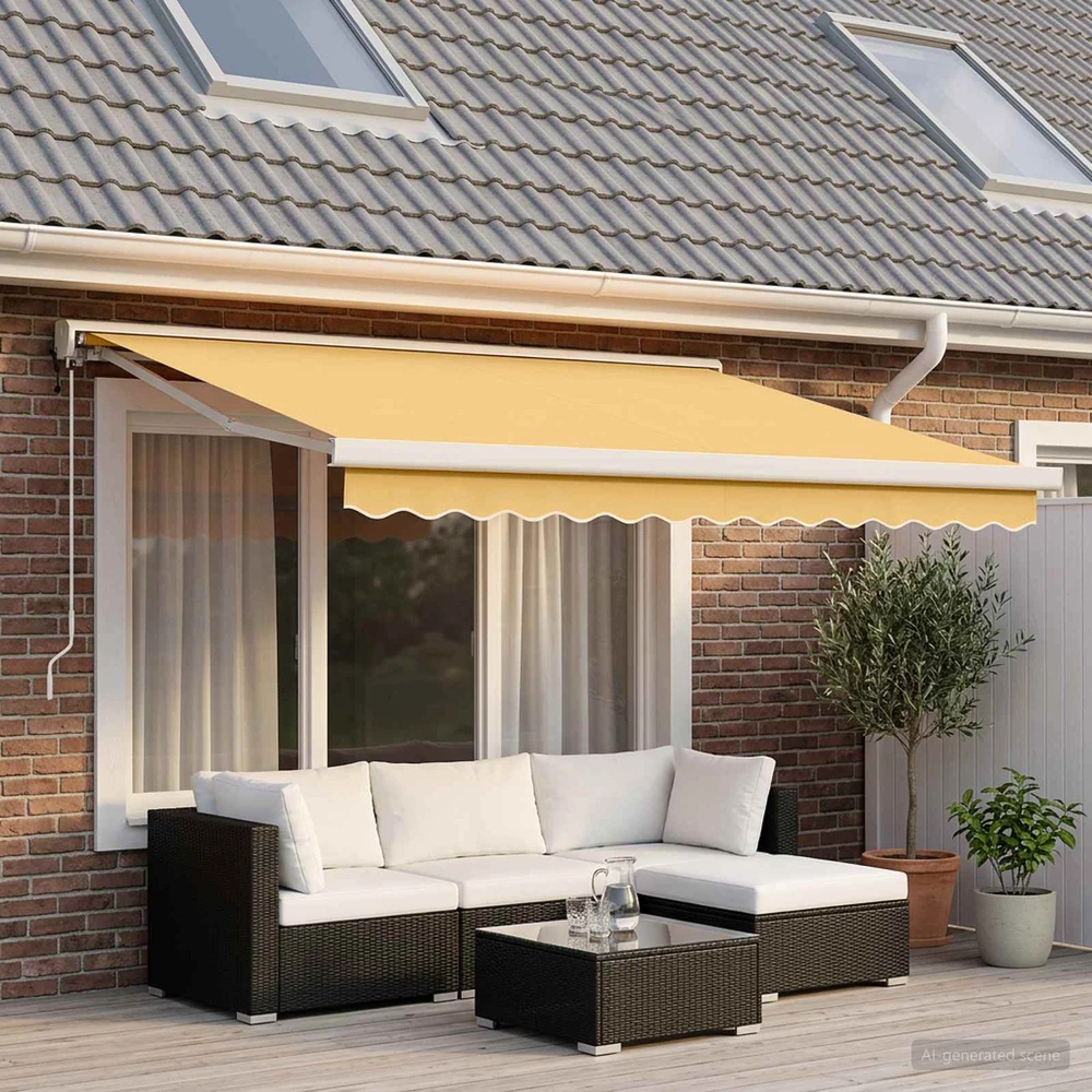 Ištraukiama markizė Smėlio 450 × 300 cm Audinys ir metalas