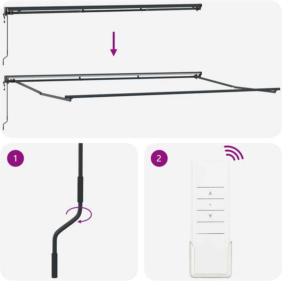 Markizės rėmas Mėlynas ir Oranžinis 500 × 300 cm