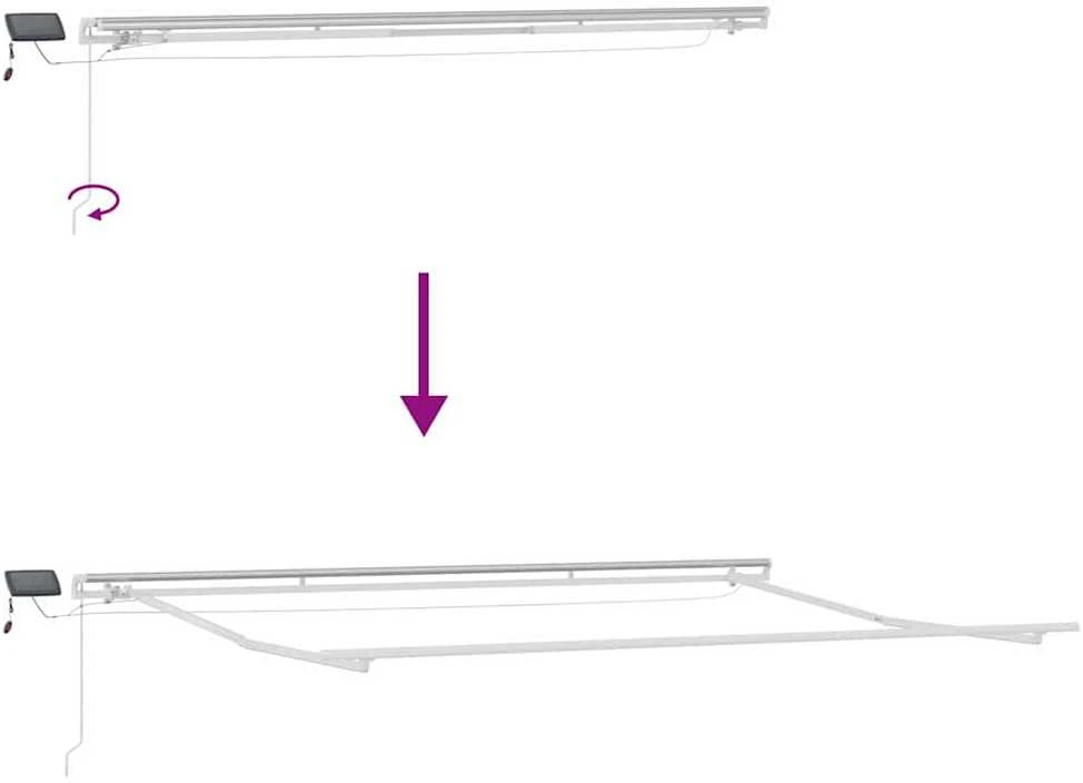 Ištraukiama markizė Raudona ir balta 400 × 300 cm