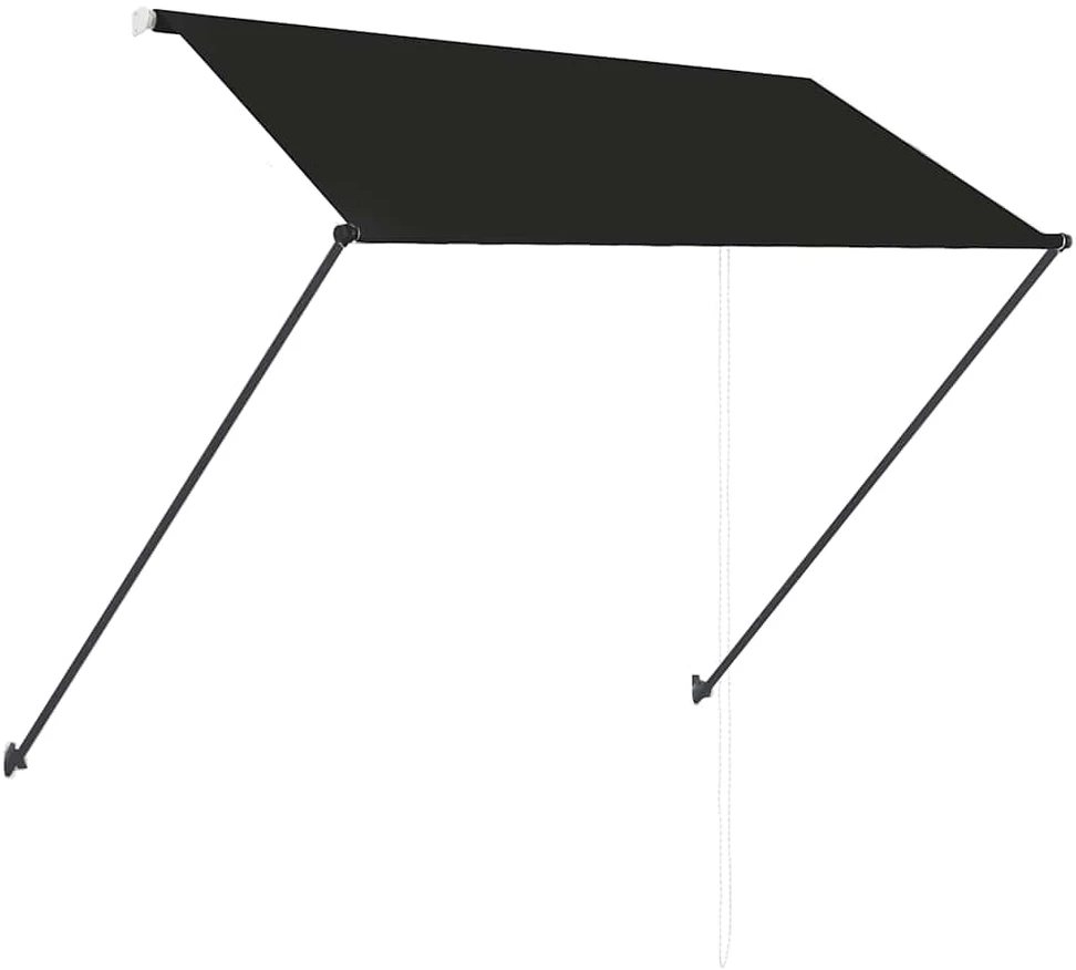 Ištraukiama markizė su LED, antracito spalvos, 250x150cm