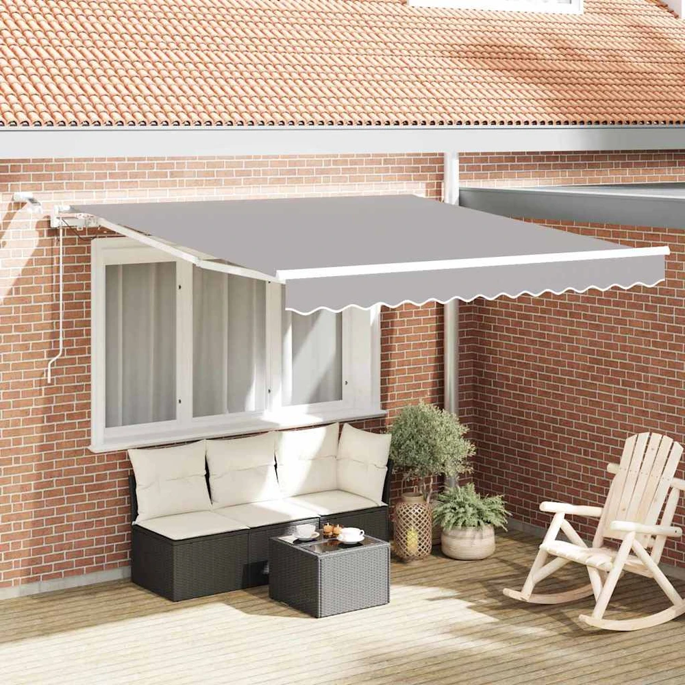 Ištraukiama markizė Šviesiai pilka 300 x 250 cm Poliesteris