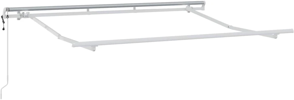 Ištraukiama markizė Šviesiai pilka ir balta. 600 × 350 cm