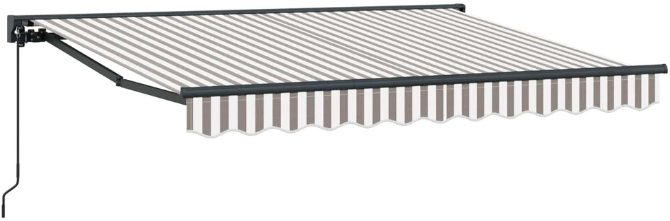 Ištraukiama markizė Šviesiai pilka ir balta. 3 x 2,5 m
