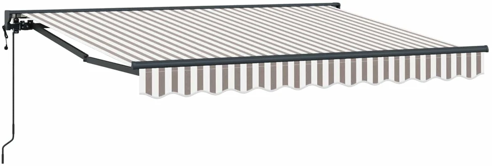 Ištraukiama markizė Šviesiai pilka ir balta. 3 x 2,5 m