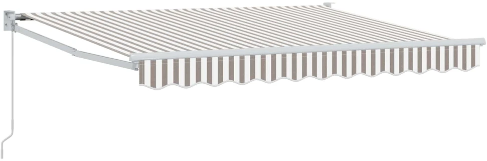 Ištraukiama markizė Šviesiai pilka ir balta. 3,5 x 2,5 m