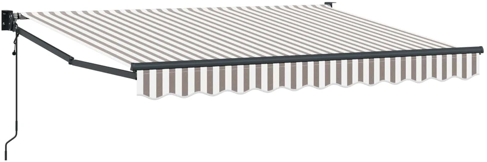 Ištraukiama markizė Šviesiai pilka ir balta. 3 x 2,5 m