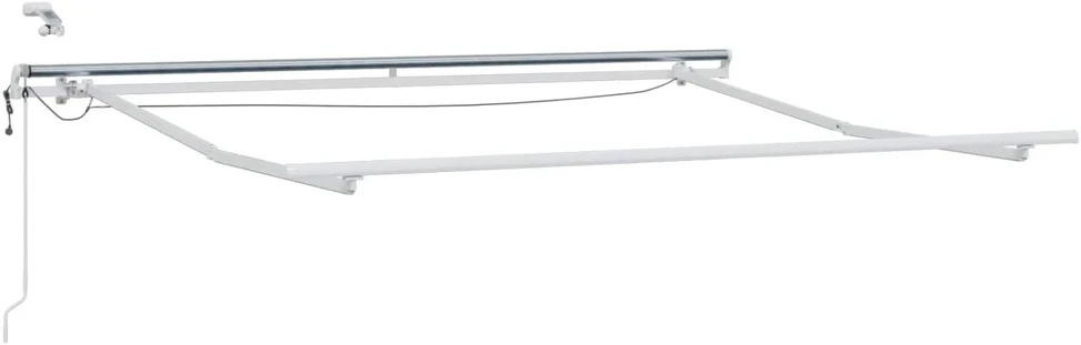Ištraukiama markizė Šviesiai pilka ir balta. 450 × 350 cm