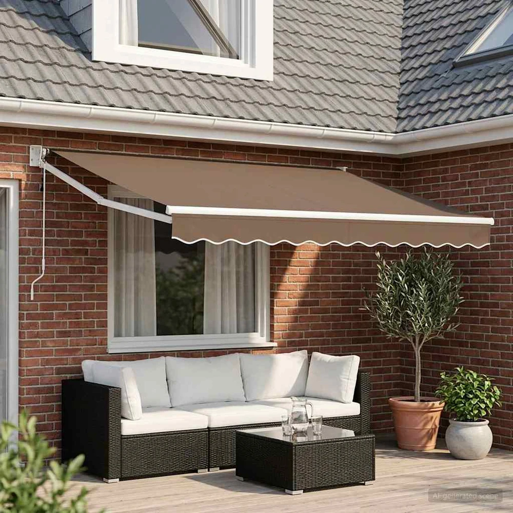 Ištraukiama markizė Taupe 3,5 x 2 m Poliesteris ir Metalas