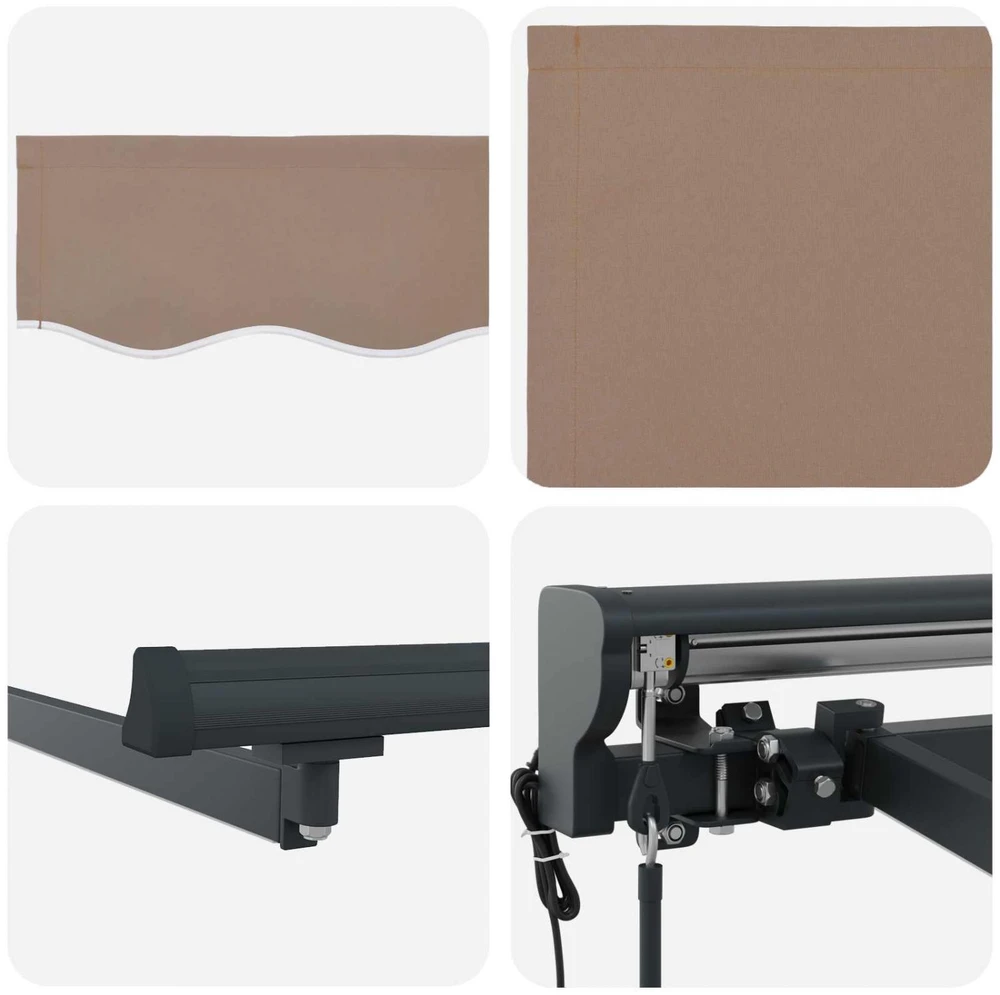 Ištraukiama markizė Taupe 3,5 x 2,5 m Poliesteris ir aliuminis