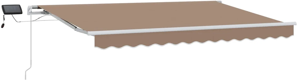 Ištraukiama markizė Taupe 400 × 350 cm Audinys ir aliuminis