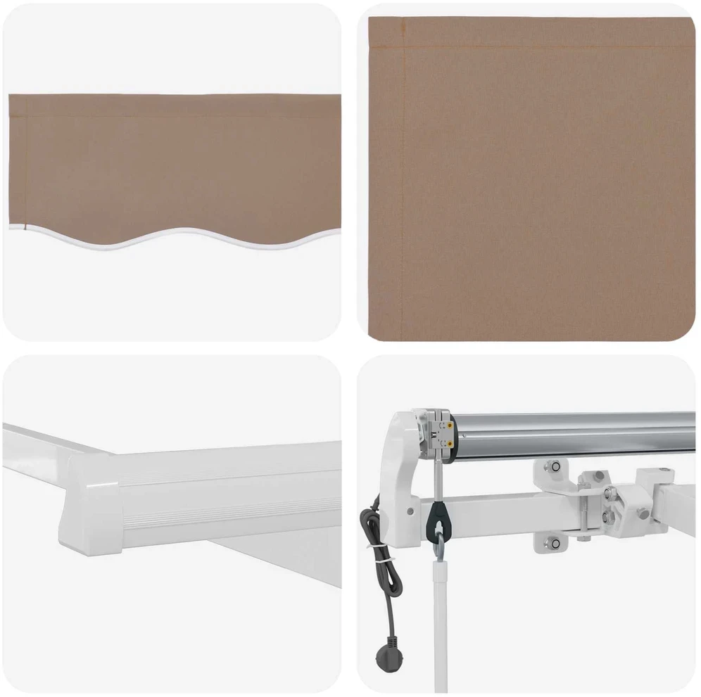 Ištraukiama markizė Taupe 450 × 300 cm Poliesteris