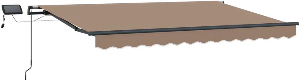Ištraukiama markizė Taupe 450 × 350 cm Audinys ir aliuminis