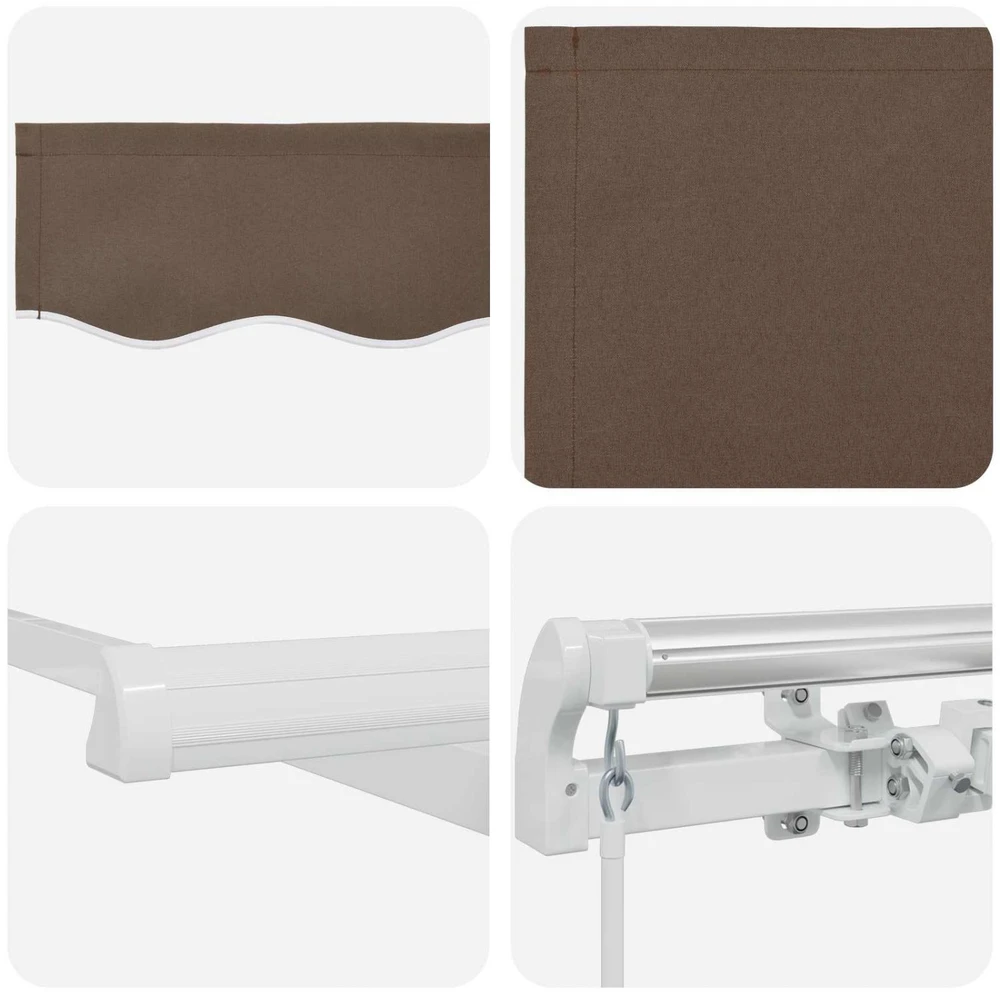 Ištraukiama markizė Taupe 500 × 300 cm Audinys ir aliuminis