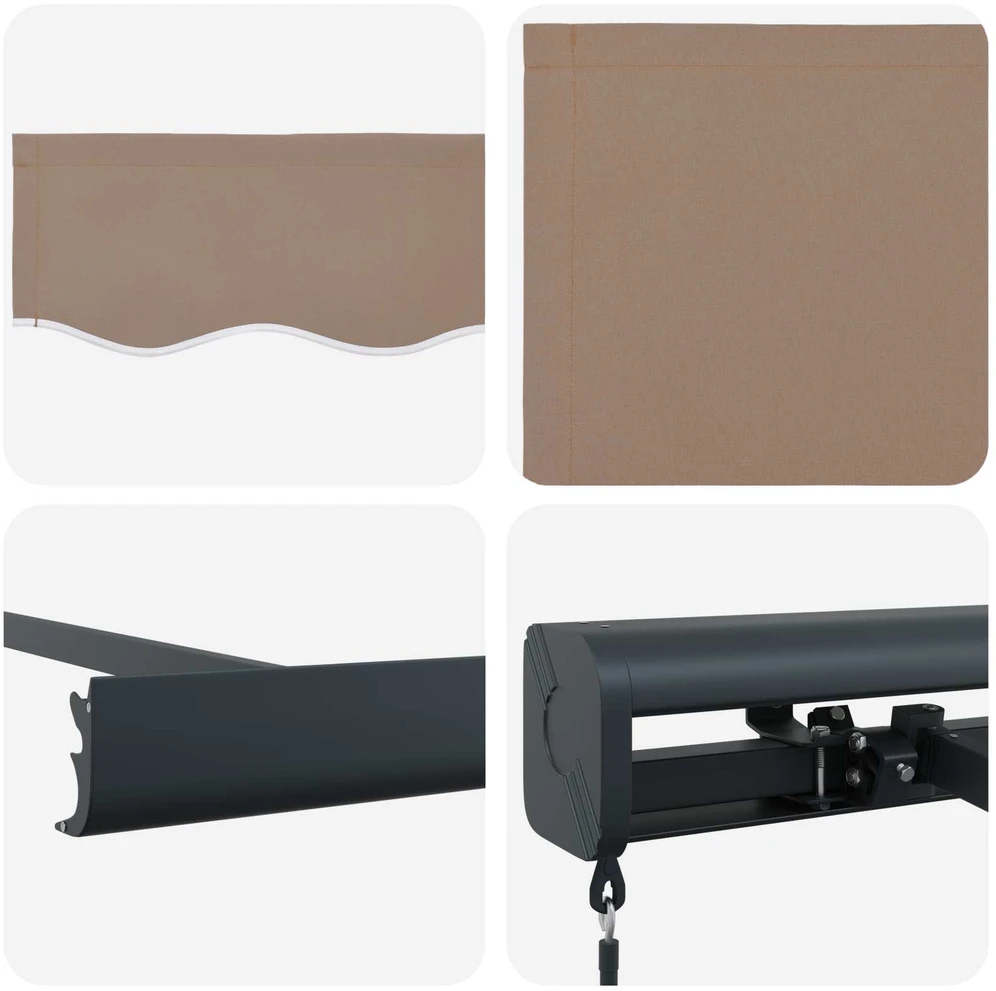 Ištraukiama markizė Taupe 500 × 300 cm Audinys ir aliuminis