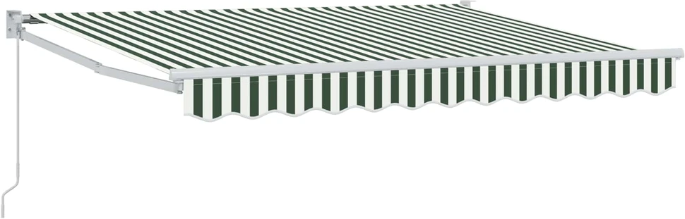 Ištraukiama markizė Žalia ir balta 3,5 x 2 m