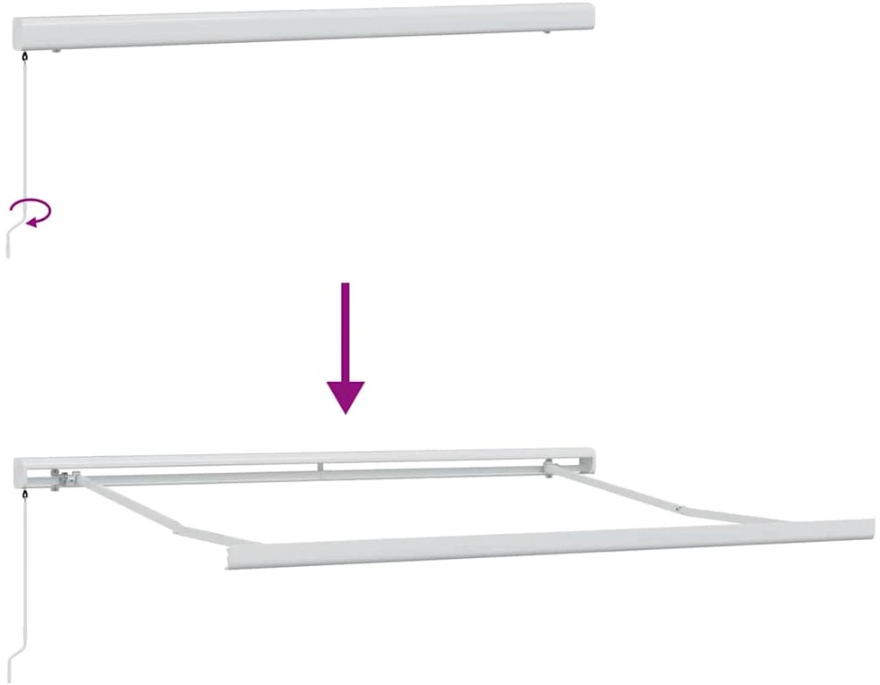 Ištraukiama markizė Žalia ir balta 350 x 250 cm