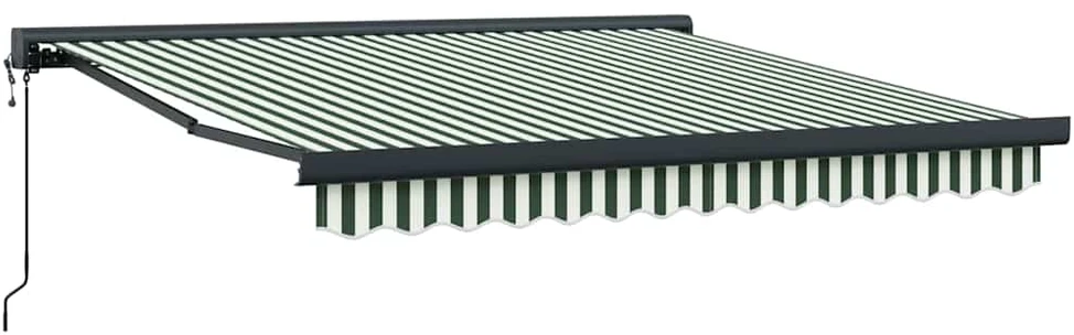 Ištraukiama markizė Žalia ir balta 350 x 250 x 165 cm