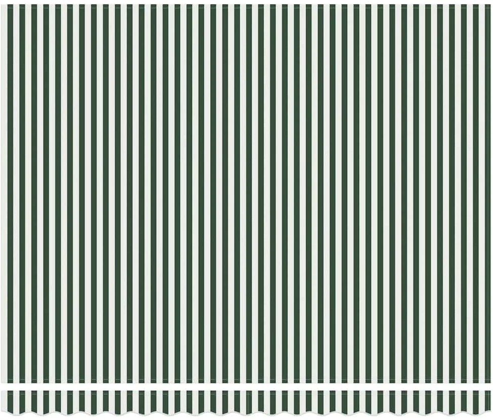 Ištraukiama markizė Žalia ir balta 400 × 300 cm Poliesteris